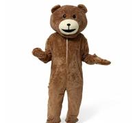 Hailong Ming Costume Orso Teddy Completo Animale Peluche Abito Intero Travestimento Chiusura Zip Anteriore Morbido Poliestere Adatto per Spettacolo Promozioni Festa Fotografia, L