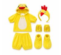 Hailong Ming Costume per Bambini - Completo Performance con Shorts e Cappello, Pantaloncini da pulcino (pancia bianca) + cappello