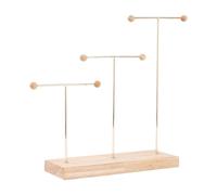 Hailong Ming Espositore per Orecchini, Porta Orecchini, Espositore per Gioielli, Appendi Orecchini Multifunzionale da Banco, Base in Legno, 3 Avvocato