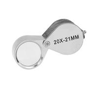 Hailong Ming Lente di Ingrandimento Multiuso Compatta E Pieghevole in Metallo E Vetro Pensata per Osservare Piccoli Dettagli di Gioielli E Monete Adatta per Collez, 20x