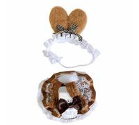 Hailong Ming Set di Abiti per Bambole 10cm - Abbigliamento e Accessori per Bambole con Orece di Animale - per bambine , Marrone , Con orecchie da coniglio