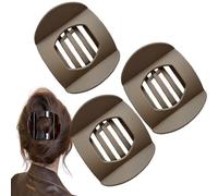 Hailoyearn - Fermagli per capelli, casual, versatili, in tinta unita, piatti, da donna, non scivolano (3 pezzi)