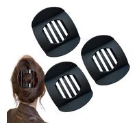 Hailoyearn - Fermagli per capelli, casual, versatili, in tinta unita, piatti, da donna, non scivolano (3 pezzi)