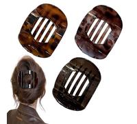 Hailoyearn - Fermagli per capelli, casual, versatili, in tinta unita, piatti, da donna, non scivolano (3 pezzi)
