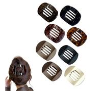 Hailoyearn Hair Clips 4/6PCS, Casual Versatile Solid Colour Lay Flat Hair Clip, Large Flat Hairs Clips for Women Thick/Thin Hairs, Volume Flats Top Round Clip (8Pcs)