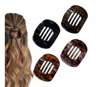 Hailoyearn Hair Clips, Casual Versatile Solid Colour Lay Flat Hair Clip, Elegant Matte Finish for Thick or Thin Hair, Simple Elegant Hair Clip, Daily Use Or Formal We for Women (4Pcs-A)