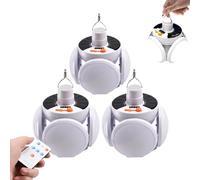 Hailoyearn Solar Light, 2 in 1 Folding Solar Lamp, USB Charging Lantern Hanging Foldable Lamp with Remote, LED Emergency Lights for Outdoor Hiking Home Use, Camping (2 Pcs Battery,3 Set)