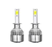 HaiMa 1 Coppia H1 200W 20000Lm Cob Auto Led Fari Lampadine Conversione Kit 6000K Bianco - Argento