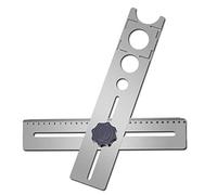 HAIMEN Ceramic Tile Hole Locator - Strumento per effettuare dei fori nelle piastrelle di ceramica, portatile, in acciaio inox, strumento di misura per piastrelle, per fai da te e lavori casalinghi