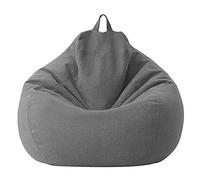 HAIMEN Fodera per borsa di fagioli - Fodera in cotone e lino 100 x 120 cm - Copridivano per borsa di fagioli con cerniera senza riempimento