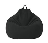HAIMEN Fodera per borsa di fagioli - Fodera in cotone e lino 100 x 120 cm - Copridivano per borsa di fagioli con cerniera senza riempimento
