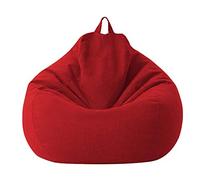 HAIMEN Fodera per borsa di fagioli - Fodera in cotone e lino 100 x 120 cm - Copridivano per borsa di fagioli con cerniera senza riempimento