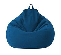 HAIMEN Fodera per borsa di fagioli - Fodera in cotone e lino 100 x 120 cm - Copridivano per borsa di fagioli con cerniera senza riempimento