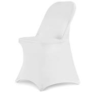 HAINARverS Coprisedia pieghevole in spandex elasticizzato, 30 pezzi, universale, per matrimoni, feste, banchetti, vacanze, celebrazioni, decorazioni (bianco, 30 pezzi)