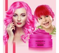 HaiolorPro Rosa gel colorato per capelli Uomo e Donna Lavabile, colore temporaneo capelli per Bambini, colore capelli temporaneo, Crema Colorata Capelli per Feste o Cosplay (Rosa) (100g)
