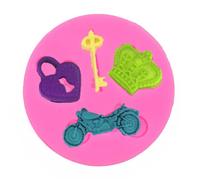 Haione Stampo in Silicone a Forma di Chiave a Corona per Fondente,Cioccolato,Torte,Decorazioni per Biscotti,cubetti di Ghiaccio,Candele,Sapone,Caramelle (#2)