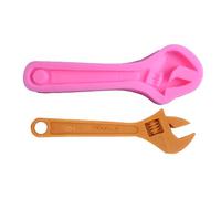 Haione Stampo in silicone a forma di martello a forma di chiave inglese, per decorazioni di torte al cioccolato, strumenti da forno per biscotti, cubetti di ghiaccio, candele, caramelle, sapone (#1)