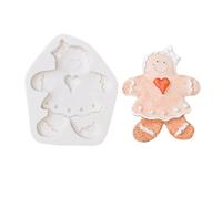 Haione Stampo in silicone a forma di omino di pan di zenzero, decorazione per torte al cioccolato, strumenti di cottura per fai da te, biscotti, cubetti di ghiaccio, zucchero, caramelle, sapone (#3)