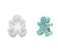 Haione Stampo in silicone a forma di omino di pan di zenzero, decorazione per torte al cioccolato, strumenti di cottura per biscotti fai da te, cubetti di ghiaccio, zucchero, caramelle, sapone