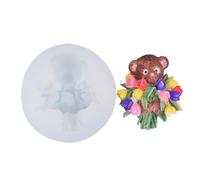 Haione Stampo in silicone per bouquet di tulipani, decorazioni per torte al cioccolato, strumenti da forno per biscotti, cubetti di ghiaccio, candele, sapone (#4)