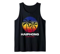Haiphong Vietnam Beach Palm Tree Retro Anni '80 Style Canotta