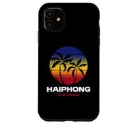 Haiphong Vietnam Beach Palm Tree Retro anni '80 Style Custodia per iPhone 11