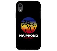 Haiphong Vietnam Beach Palm Tree Retro anni '80 Style Custodia per iPhone XR