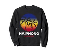 Haiphong Vietnam Beach Palm Tree Retro Anni '80 Style Felpa