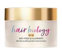 Hair Biology Anti-Frizz & Illuminate - Maschera per capelli, per capelli resistenti, asciutti e colorati, 160 ml