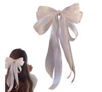 Hair Bows Clip for Women, Large Silky Satin Bow Barrette, Elegant French Hairpin Accessory for Casual Outfits, Formal Looks, Events, Weddings, Parties