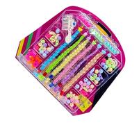 Hair Braiding Accessories, Creative Hair Decorations, Girls Hair Ornaments, Kids Hair Decoration Kit, 30x26.5x3 cm, Colorful Cartoon Hair Beads Set for Creative Braiding and Styling