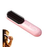 Hair Brush Straightener | 3 Temperature Settings 2500mAh | Portable Straightener Brush - Utizing Advanced Fast Heating, Enabling Users To Reduce Salon Dorm Hairdressing Home Travel Hotel Hairdresser