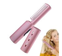 Hair Brush Straightener | USB Charging Lightweight Tool | Mini ionic Hot Comb Straightener | for Women Mom Wigs Travel Indoor Outdoor Salons Dormitories