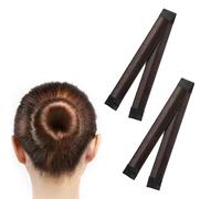 Hair Bun Maker, 2 pezzi Hair Bun French Bun Makers per capelli Twist Fold Hair Donuts per chignon Easy Hair Donut Deft Hair Bun Maker Accessori per chignon per ragazze e donne (marrone scuro)