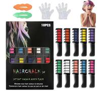 Hair Chalk Comb Temporary,10 Colors Hair Dye Comb,Hair Dye Comb Applicator,Disposable Multi-color Hair Chalk Combset,Hair Chalk For Girls Washable, for Kids Boys Girls Party