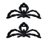Hair Claw 2Pcs - Gothic Matte Spider Styling Barrette