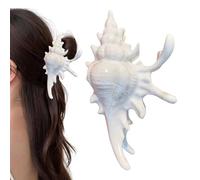 Hair Claw Clips for Women Girls, Conch Hair Claw,Curved Design Strong Hold, Easy to Wear, Thick Thin,Headwear Styling Tools for Sea Party Wedding