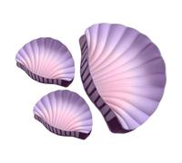 Hair Claw Clips Seashell, Strong Grip Jaw Clamp, Non Slip Fashion Hair Accessories, 3 Pieces Neutral Colors for Wedding, Commuting, Date Night, Hiking, Concert, 6.69x4.72 Inches