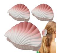 Hair Claw Clips, Women Seashell Clamps, 2.56x1.57in Portable Strong Hold, Fashion Accessories, Non-Slip Design for Wedding Prom Beach Hiking Date Night Everyday Use
