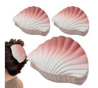 Hair Claw Clips, Women Seashell Jaw Clips, 3 Piece Strong Hold Fashion Accessory Set, Stylish Clamp for Wedding, Date Night, Commuting, Hiking, Concert, Beach, Prom
