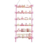 Hair Clip Organizer - Space-Saving Hangable Macrame Shelf