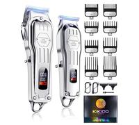 Hair Clippers Professional Cordless for Men, Barber Clippers for Hair Cutting Kit, Wireless Display LCD Display Hair Trimmers Set Rechargeable Haircut Machine for Family
