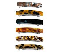 Hair Clips - Hair Barrettes For Women | 6X Women French Barrette Hair Clips | Ladies Teens Fashionable Tortoiseshell Accessories For Traveling Beach Incontri Daily Wear | Cute Hairpins
