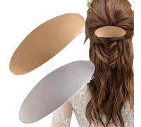 Hair Clips - Hair Claw | French Hairr Clips For Daily Use, Wedding Prom Formal Events, Gold Silver Metal Oval Hair Barrettes French Clip, Wedding Accessories Women, Elegant French Updos
