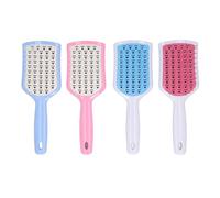 Hair Detangling Brush Set of 4 | Curved Vented Design for Dry/Wet Hair | Prevents Breakage & Knots | Scalp Massage Comb for Women/Men | Lightweight ABS Plastic