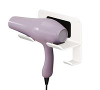 Hair Dryer Holder, Adhesive Hairdryer Rack, 6 Inches Wall Mounted Hot Tools Organizer with Strong Adhesive, Rack with Non-Slip Design, Bathroom Door Dorm Gym Apartment Hotel Locker Room Salon