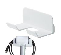 Hair Dryer Mount - Secure Wall Adhesive Holder, Bathroom Hair Tool Organizer, Max 2kg Weight Capacity Support, Frees Up Countertop and Drawer Space, Home Storage Accessory, No Drill Installation White