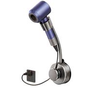 Hair Dryer Stand - Styling Tool Support, 8x33cm Hands-Free Mount for Personal Grooming, Adjustable Bracket with 360-Degree Rotation, Bath Fixture, Hair Appliance Holder for Living Space and Hotel Room