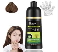 Hair Dye for Black & Brown Dew Shampoo - 3-In-1 Black Hair Dye Shampoo, Herbal Hair Dye Shampoo, Instant Black Hair Shampoo,Hair Color Shampoo - 100% Gray Hair Coverage for Men and Women (Brown)