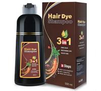 Hair Dye Shampoo, 500 ml, shampoo per piante con schiuma, copre i capelli grigi, facile da applicare e a rapida colorazione, 8 colori a scelta (marrone castagno)